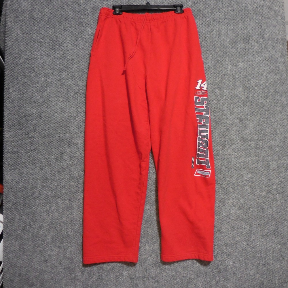 NASCAR Tony Stewart 14 Racing Sweatpants Mens Large Red VF Imagewear Fleece